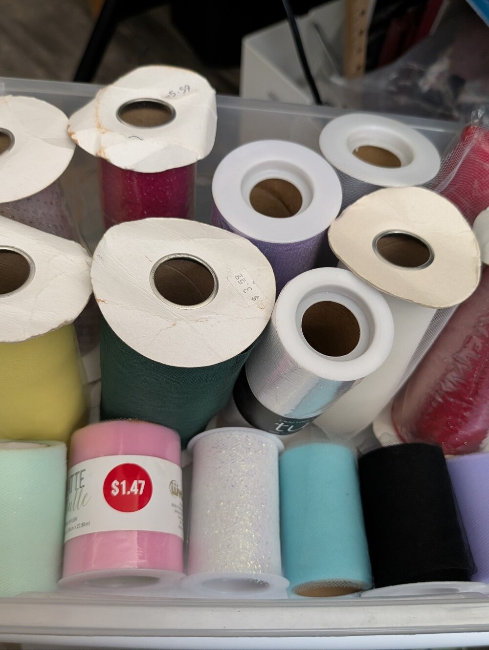 Assorted Tulle Spools - Pastel & Jewel Tones